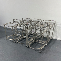 Set of 6 Pedal Bin Trolley Carts, Racking, and Shelving image 1